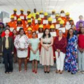 An additional 25 persons graduate from the UK City and Guilds Masonry course, earning internationally accredited certificates